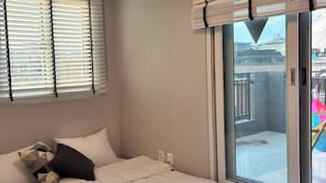 1 bedroom, iron/ironing board, Internet, bed sheets