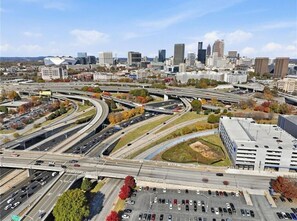 Aerial view - Luxury 1BR Loft in Atlanta’s Vibrant Heart. (Atlanta)