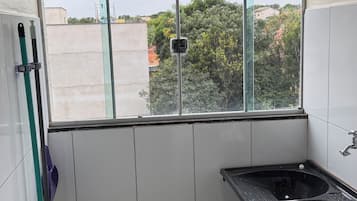 Standard Apartment, 1 Double Bed with Sofa bed, Non Smoking, Air conditioning | Bathroom | Shower, free toiletries, soap, shampoo