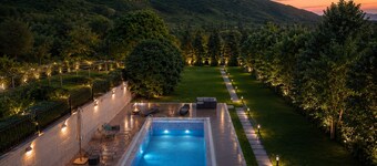 Royal Riverside Villa near Kazbegi with Pool & Mountain Views