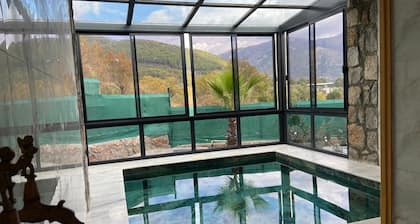 Luxurious 2-bedroom stone villa with two pools, Turkish hamam & sauna