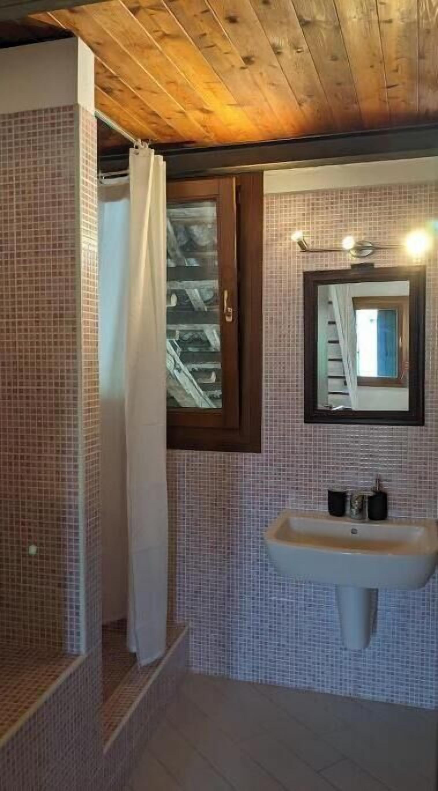 Hair dryer, bidet, towels, soap