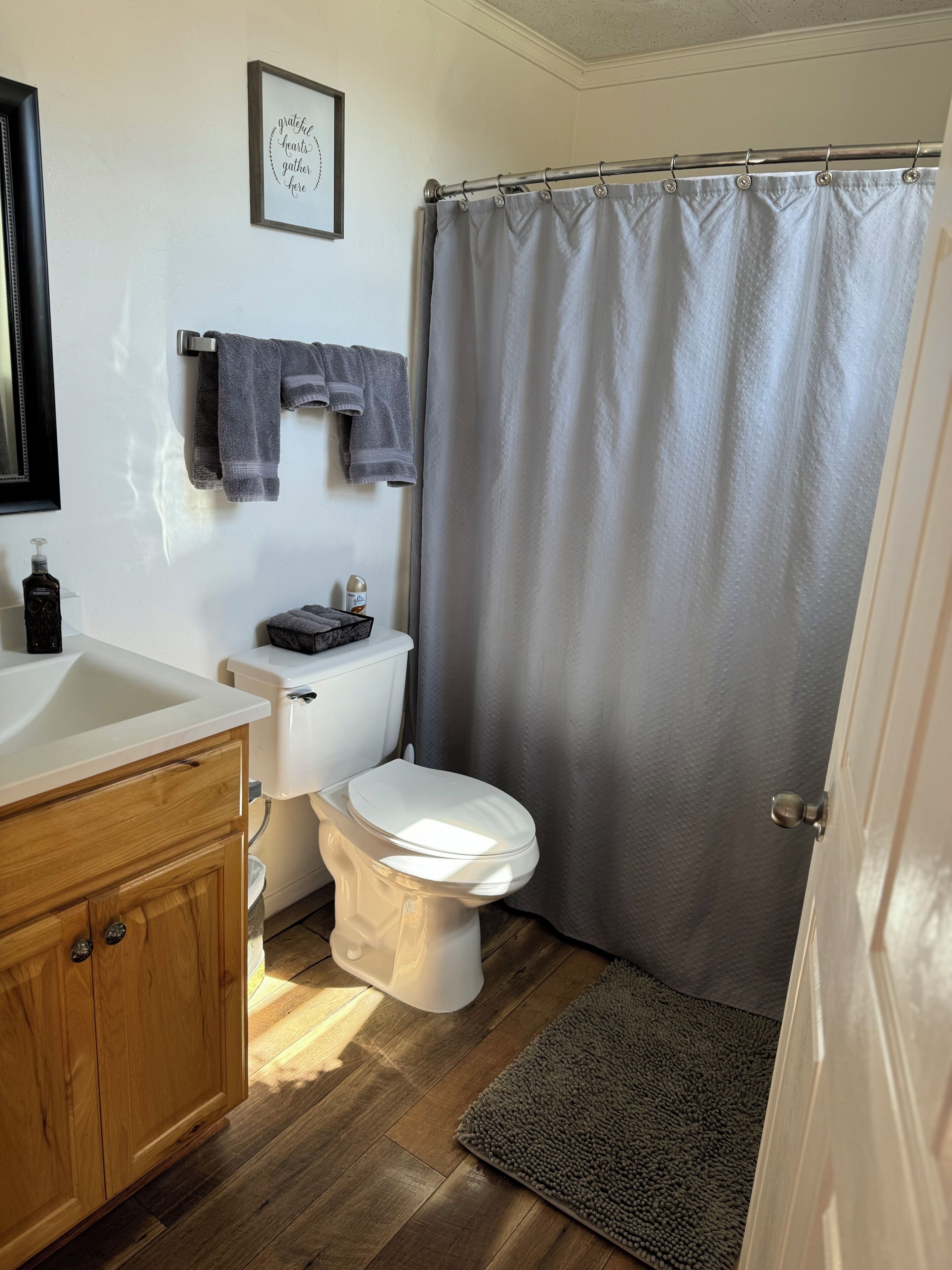 Towels, soap, toilet paper