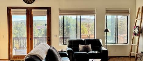 Smart TV, fireplace, video games, foosball