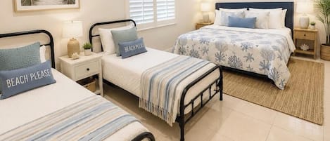 2 bedrooms, iron/ironing board, free WiFi, bed sheets