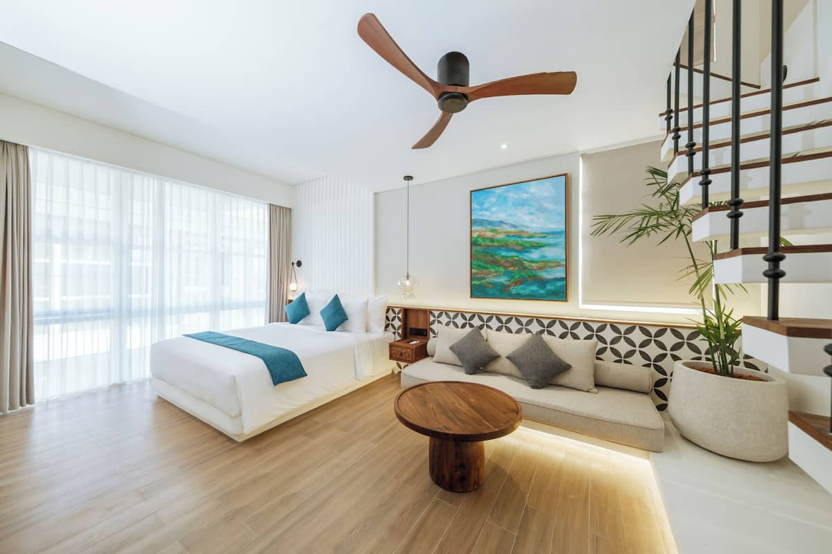 Suíte estúdio, vista para a piscina | Wi-Fi de cortesia