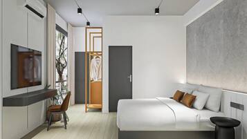 高級雙人房 | 客房內保險箱、筆電工作空間、免費無線上網