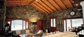 Stone house next to the El Durazno River on private property