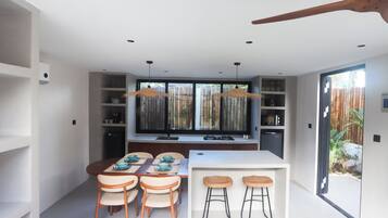 Luxury Villa, Pool View | Private kitchen | Electric kettle, toaster