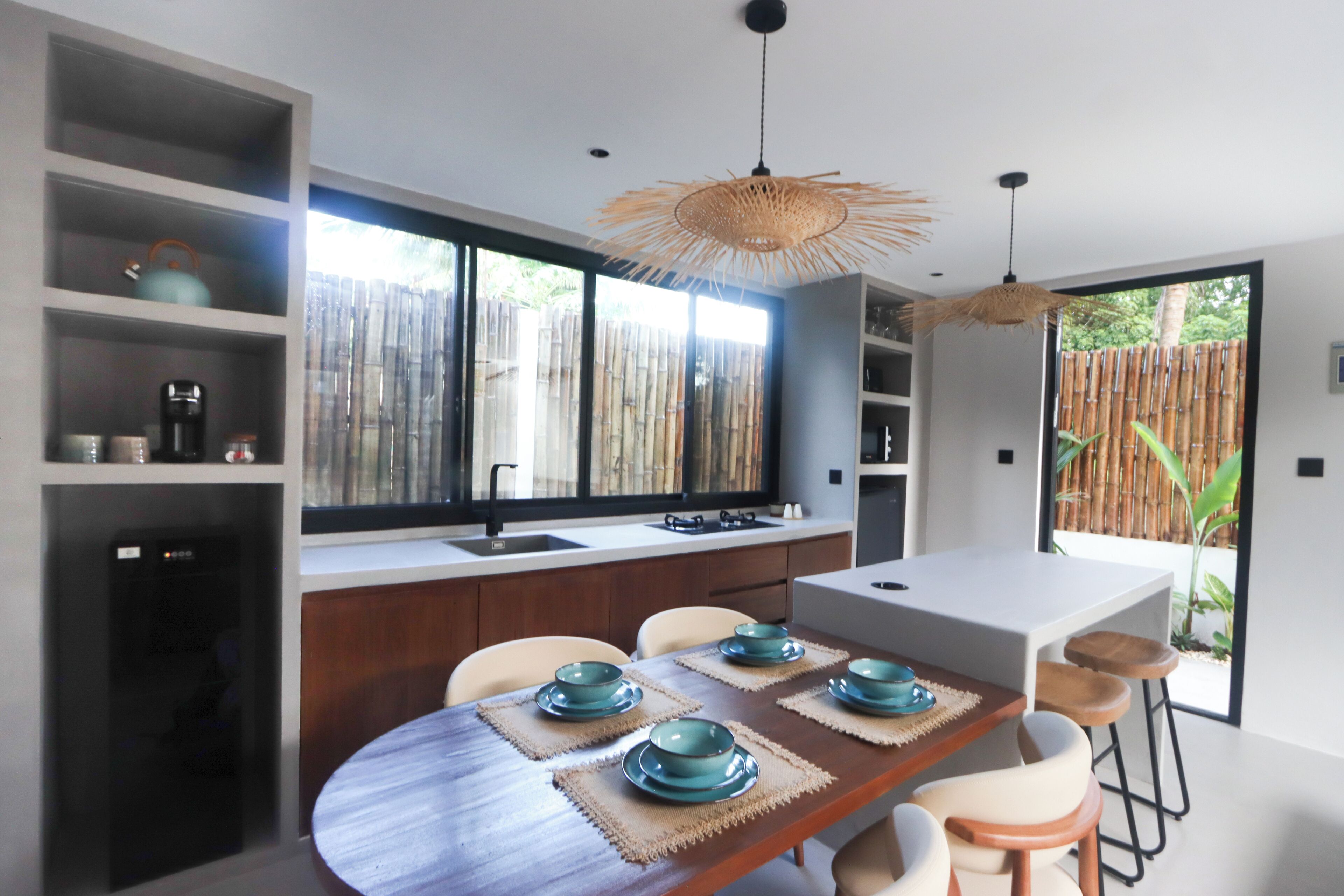 Villa, vista a la alberca | Cocina privada