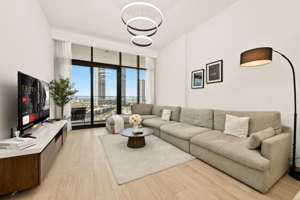 Apartment, Balkon, Stadtblick | Wohnbereich