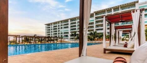 Apartment, 3 Schlafzimmer, barrierefrei, Terrasse | Pool | Außenpool