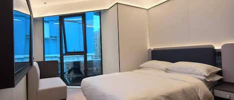Luxury-Doppelzimmer | Daunenbettdecken, Verdunkelungsvorhänge, kostenloses WLAN, Bettwäsche