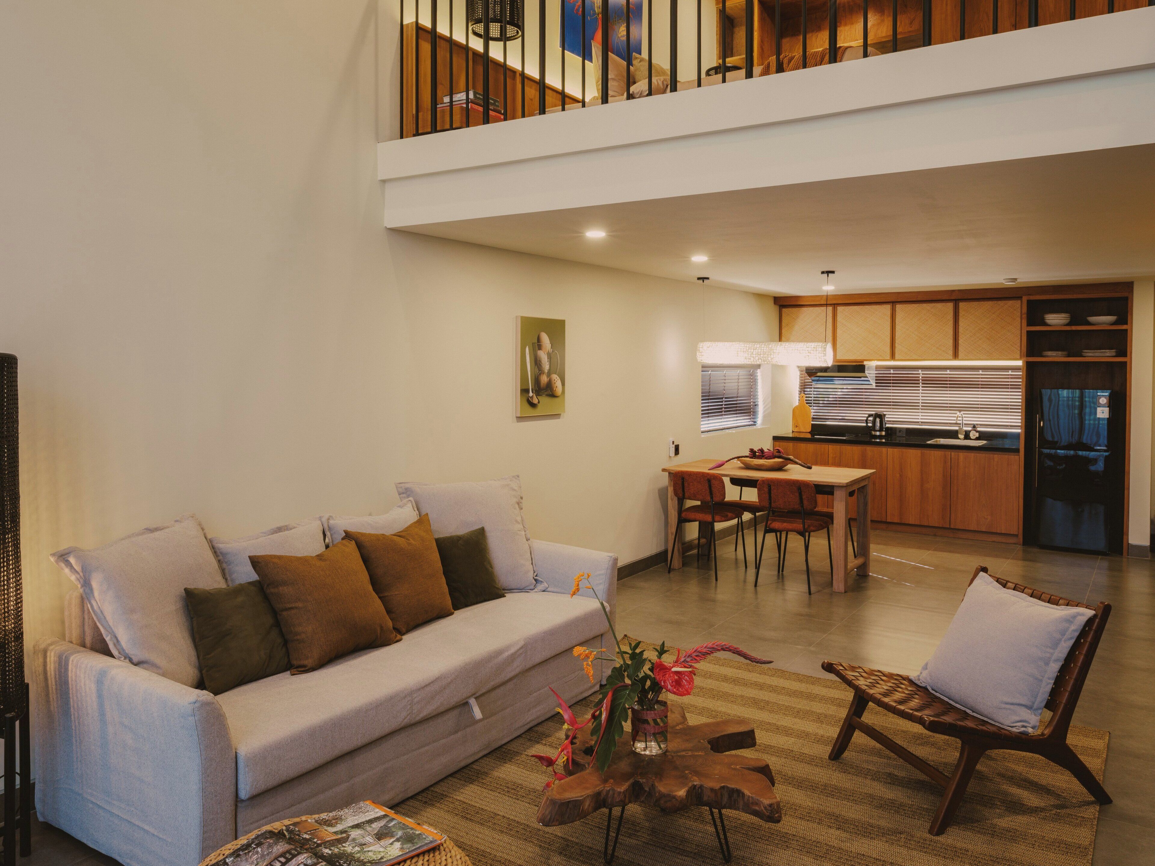 Premium-Apartment | Wohnbereich | 50-Zoll-Smart-TV mit Digitalempfang
