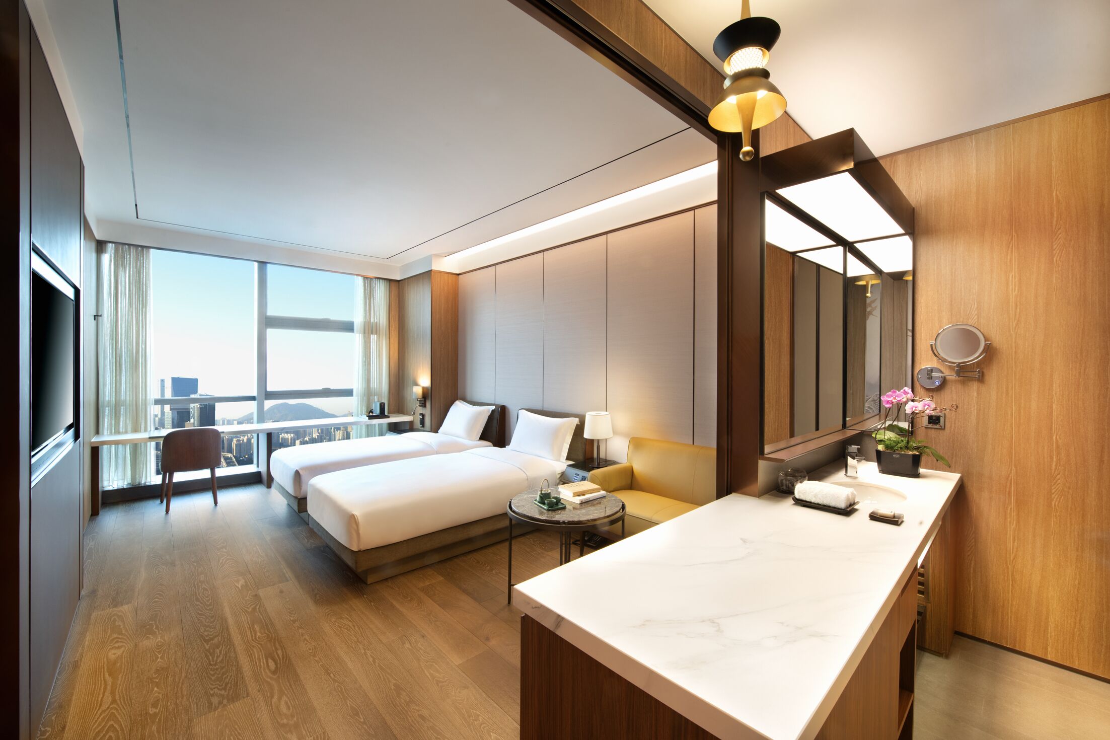 Standard Twin Room, City View | Desk, laptop workspace, free WiFi, bed sheets