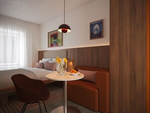 Medium Studio with Kitchenette | Allergikerbettwaren, Zimmersafe, Bügeleisen/Bügelbrett, kostenloses WLAN