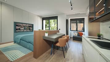 Desk, laptop workspace, soundproofing, iron/ironing board