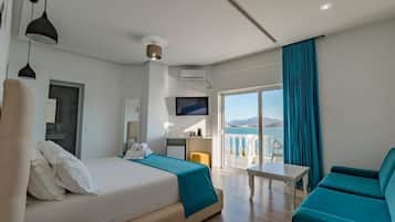 Deluxe Double Room, Balcony, Sea View | Soundproofing, iron/ironing board, free WiFi