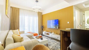 Deluxe Apartment, Balcony, City View | Living area - One Bedroom at Pinecrest View - C509 (Nairobi)