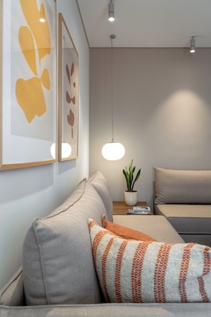 Deluxe Apartment, Balcony, City View | Living area - Trilogia Suites (Athina)