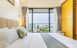 Deluxe-lejlighed - balkon - byudsigt | Arbejdsområde til bærbare computere, gratis Wi-Fi