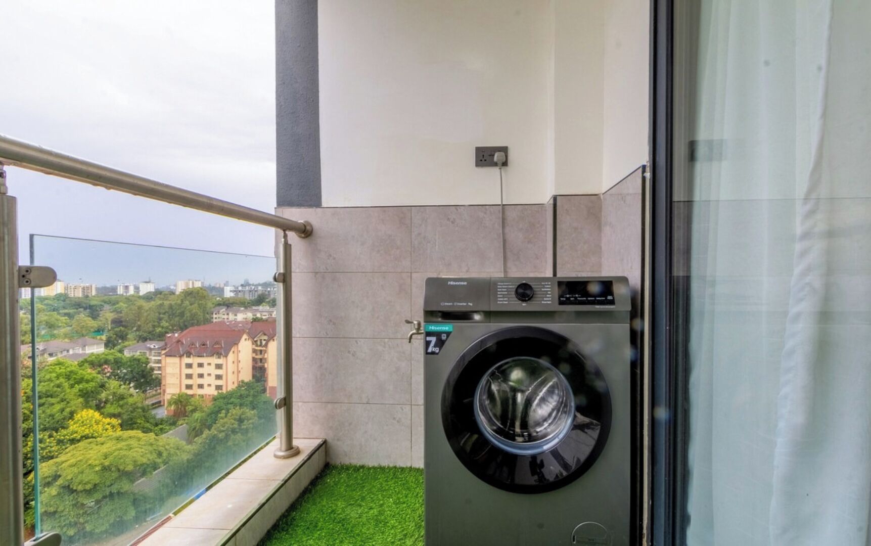 Deluxe-lejlighed - balkon - byudsigt | Overnatningsstedets område