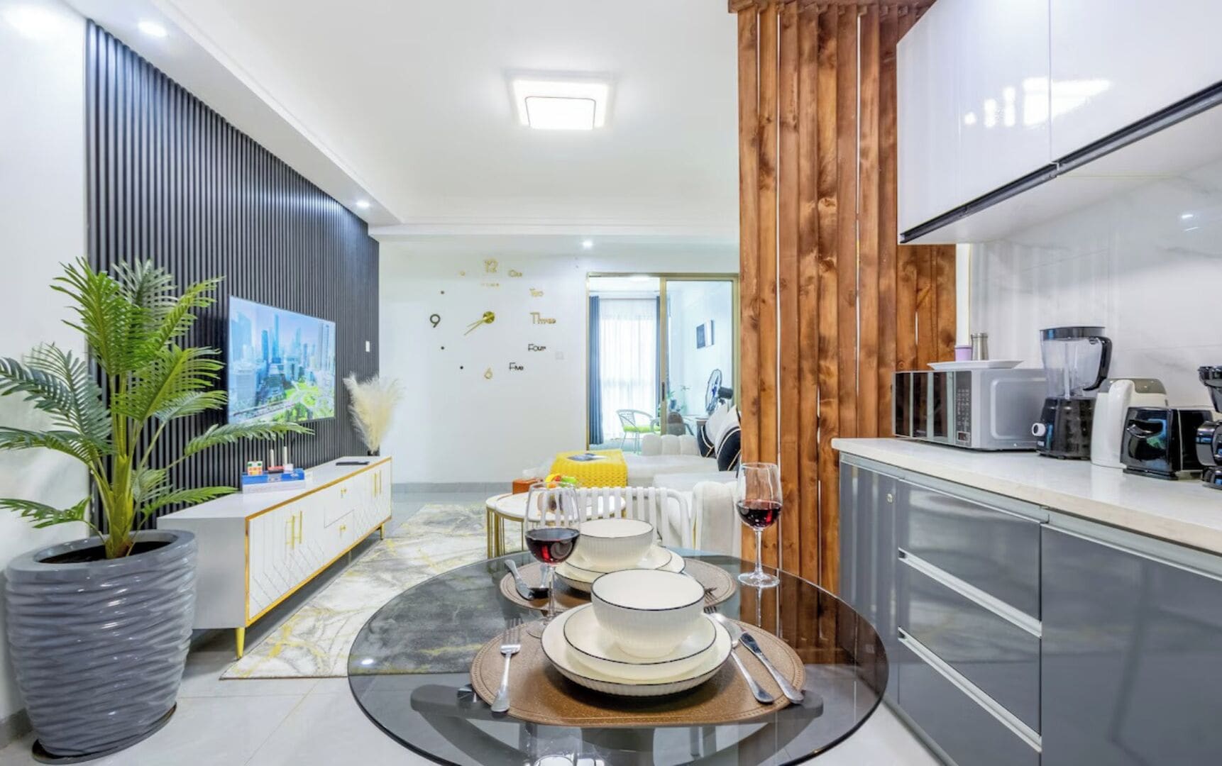 Apartamento luxo, vista para a cidade | Parte interna