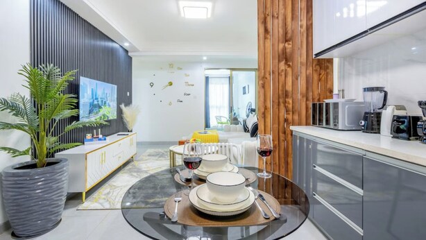 Deluxe-Apartment, Stadtblick | Innenbereich
