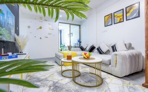 Deluxe Apartment, City View | Living area - Epic 1BR at Gold Park Homes - D1304 (Nairobi)