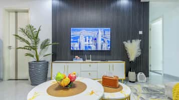 Deluxe appartement, uitzicht op de stad | Interieur