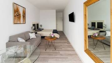 Basic Suite, Mountain View | Down comforters, in-room safe, individually decorated
