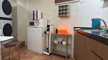 Shared fridge, microwave
