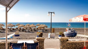 On the beach, beach bar