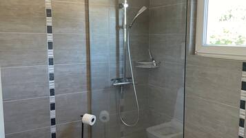 Shower, hair dryer