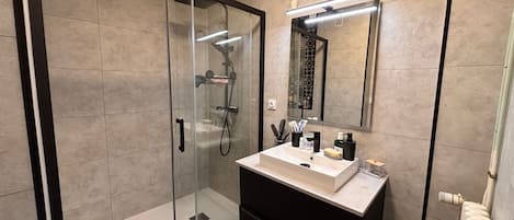 Shower, hair dryer