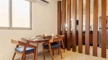 Comfort Apartment, City View | Private kitchen | Full-sized fridge