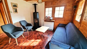TV, fireplace - Chalet Le Recoulet 6 personnes Evolène (Evolène)