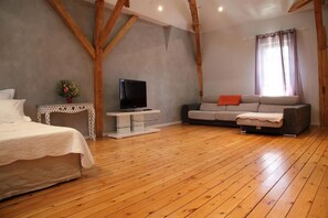 Deluxe loft, airconditioning, uitzicht op tuin | Woonruimte