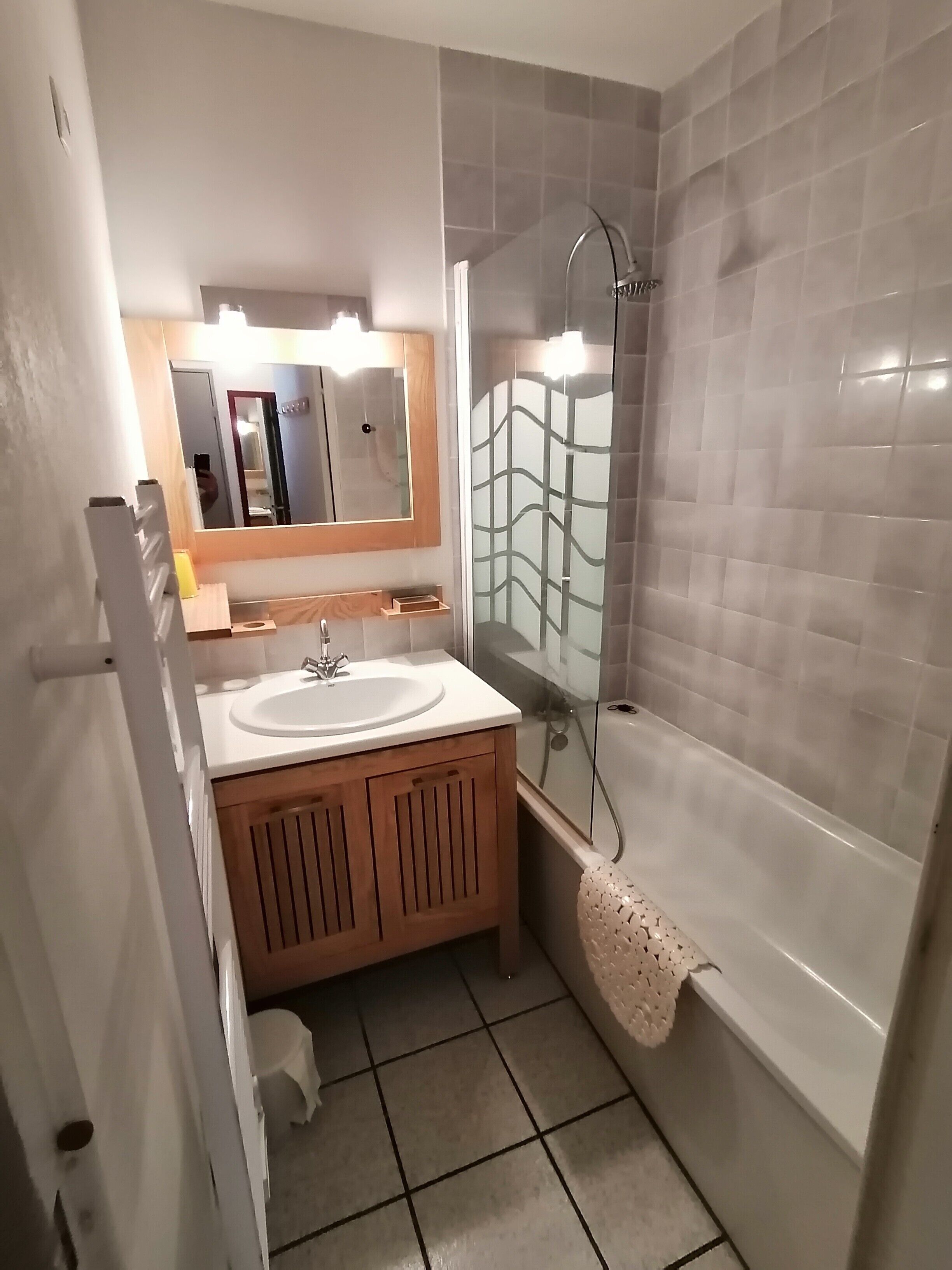 Shower, hair dryer