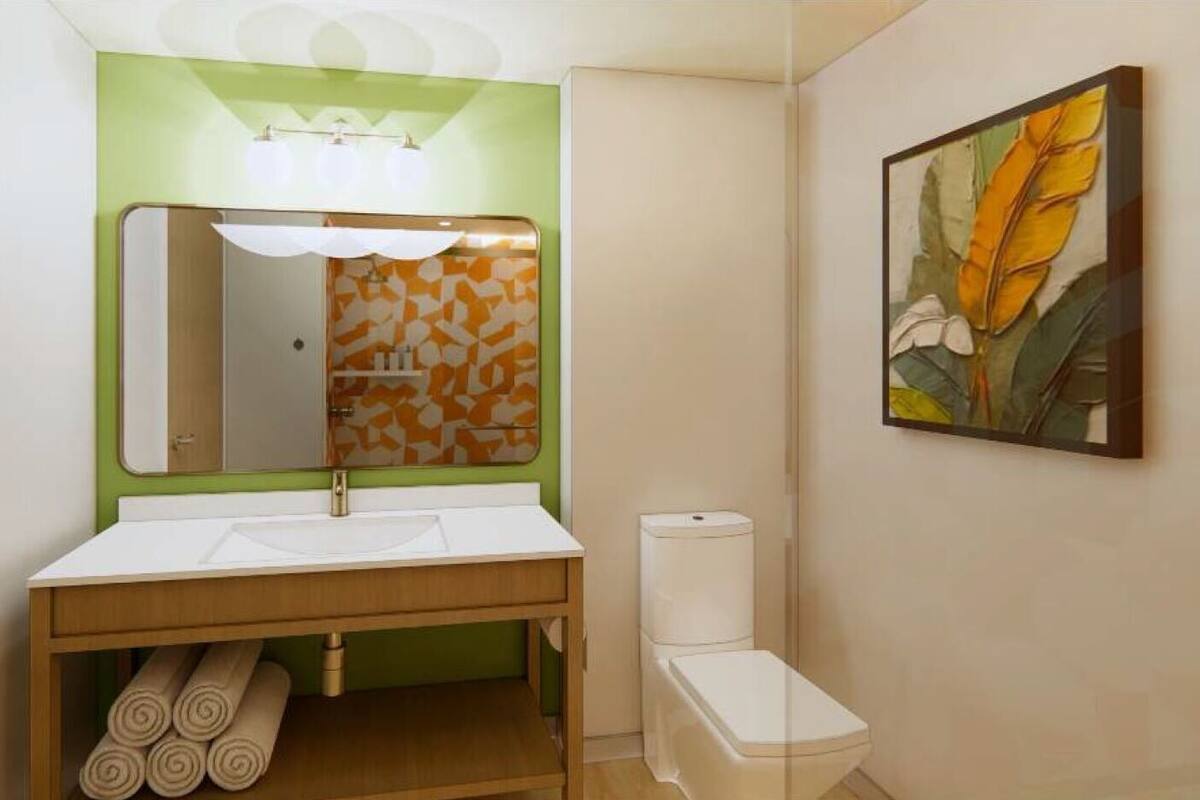 Free toiletries, hair dryer, towels, soap