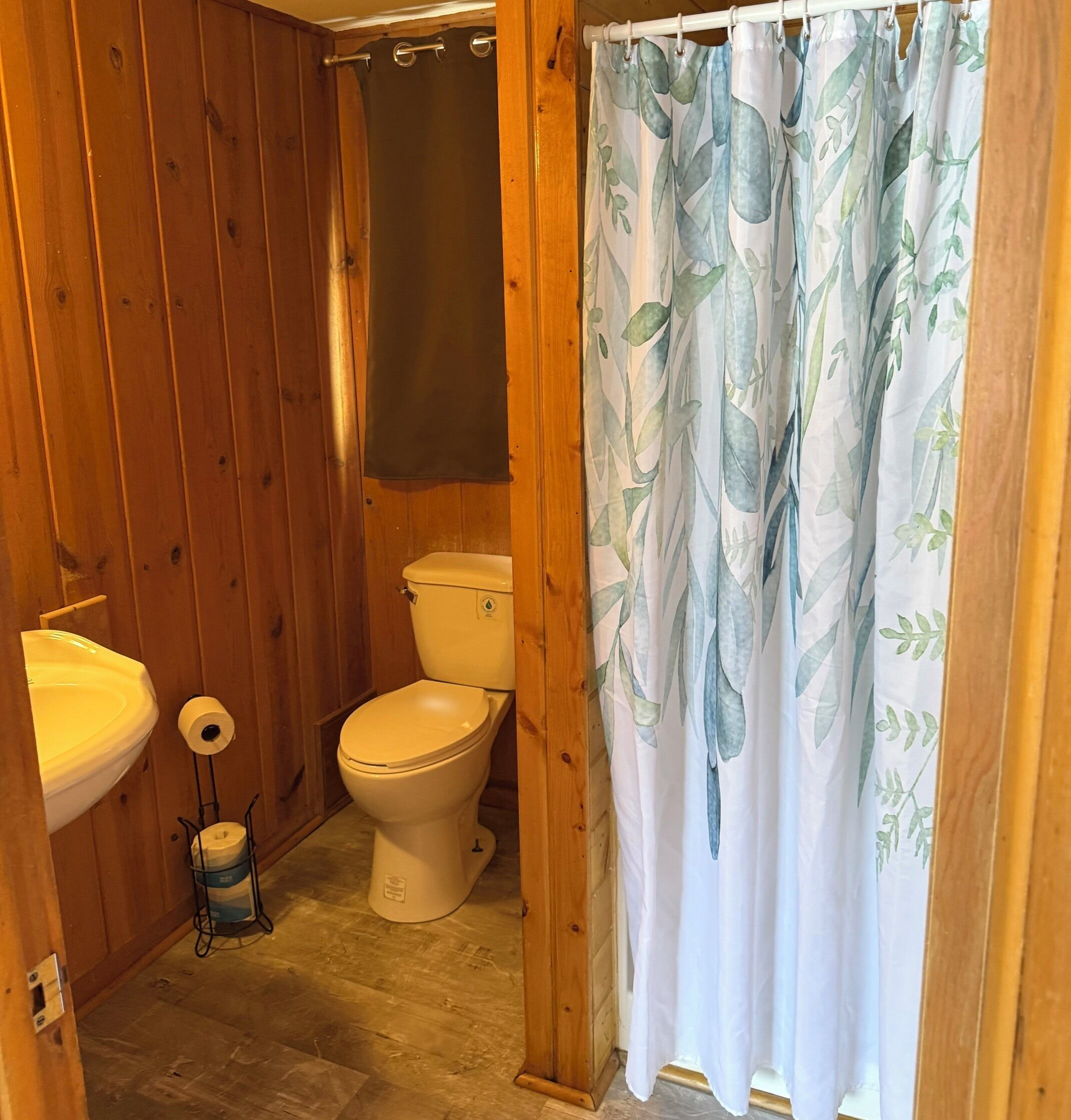 Shower, soap, toilet paper