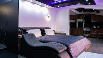 Blackout drapes, iron/ironing board, free WiFi