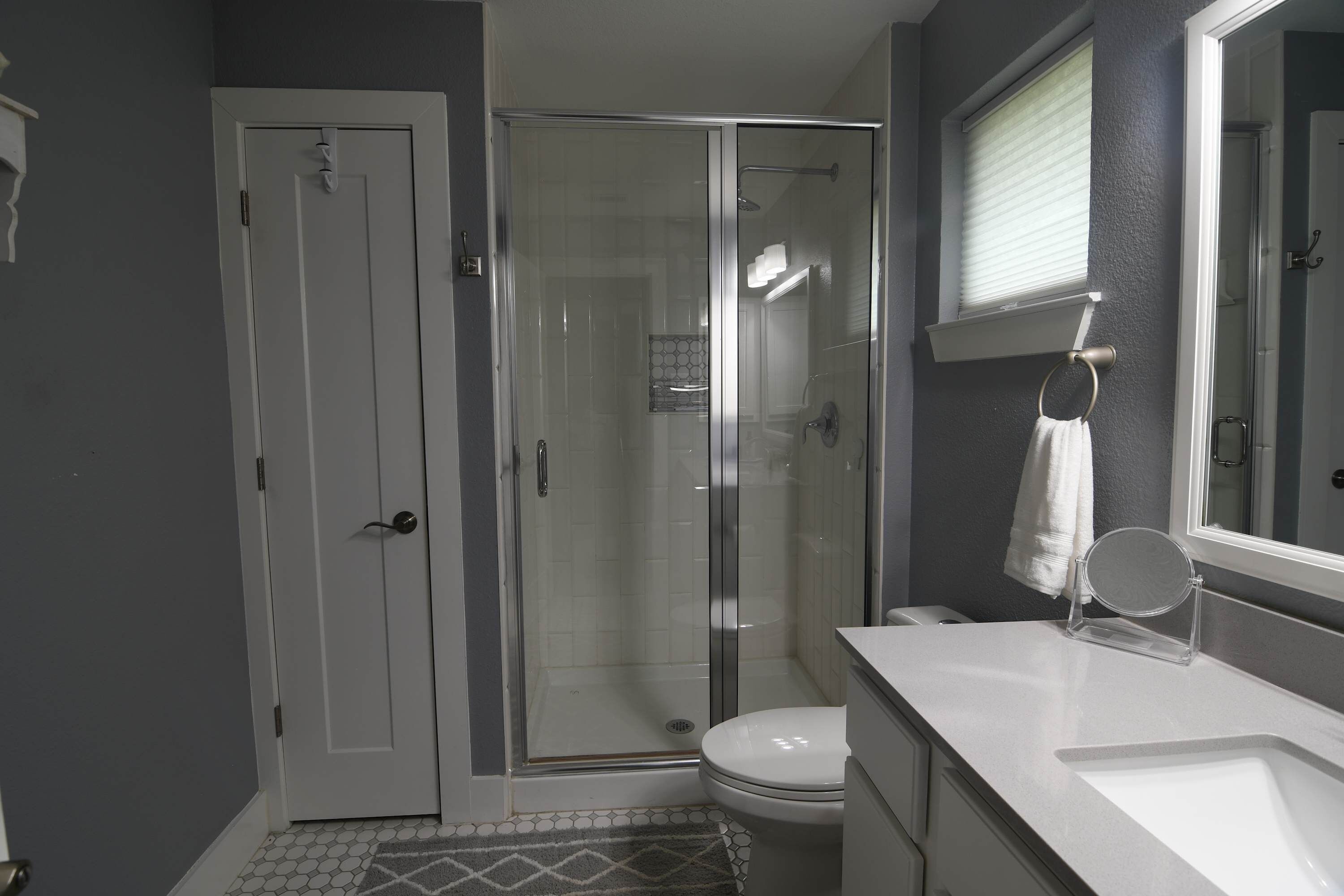 Shower, hair dryer