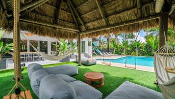A heated pool