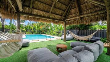A heated pool
