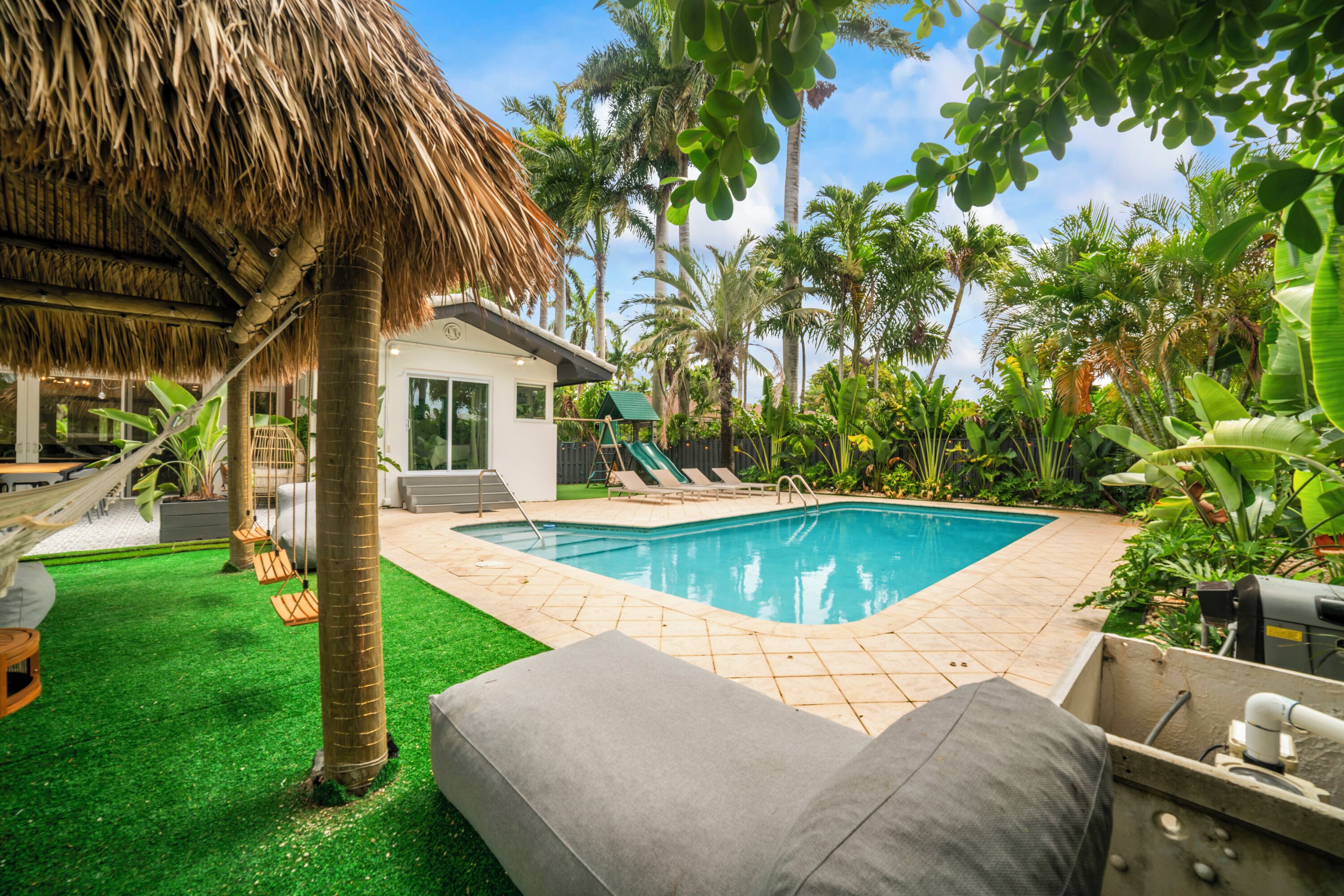 A heated pool