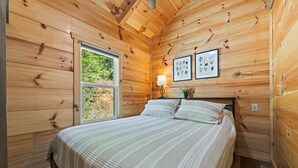 Cabin, 1 Queen Bed with Sofa bed, Pets Allowed, Mountain View | Laptop workspace, blackout drapes, iron/ironing board (on request)