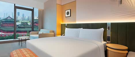Chambre Deluxe, 1 très grand lit, vue baie