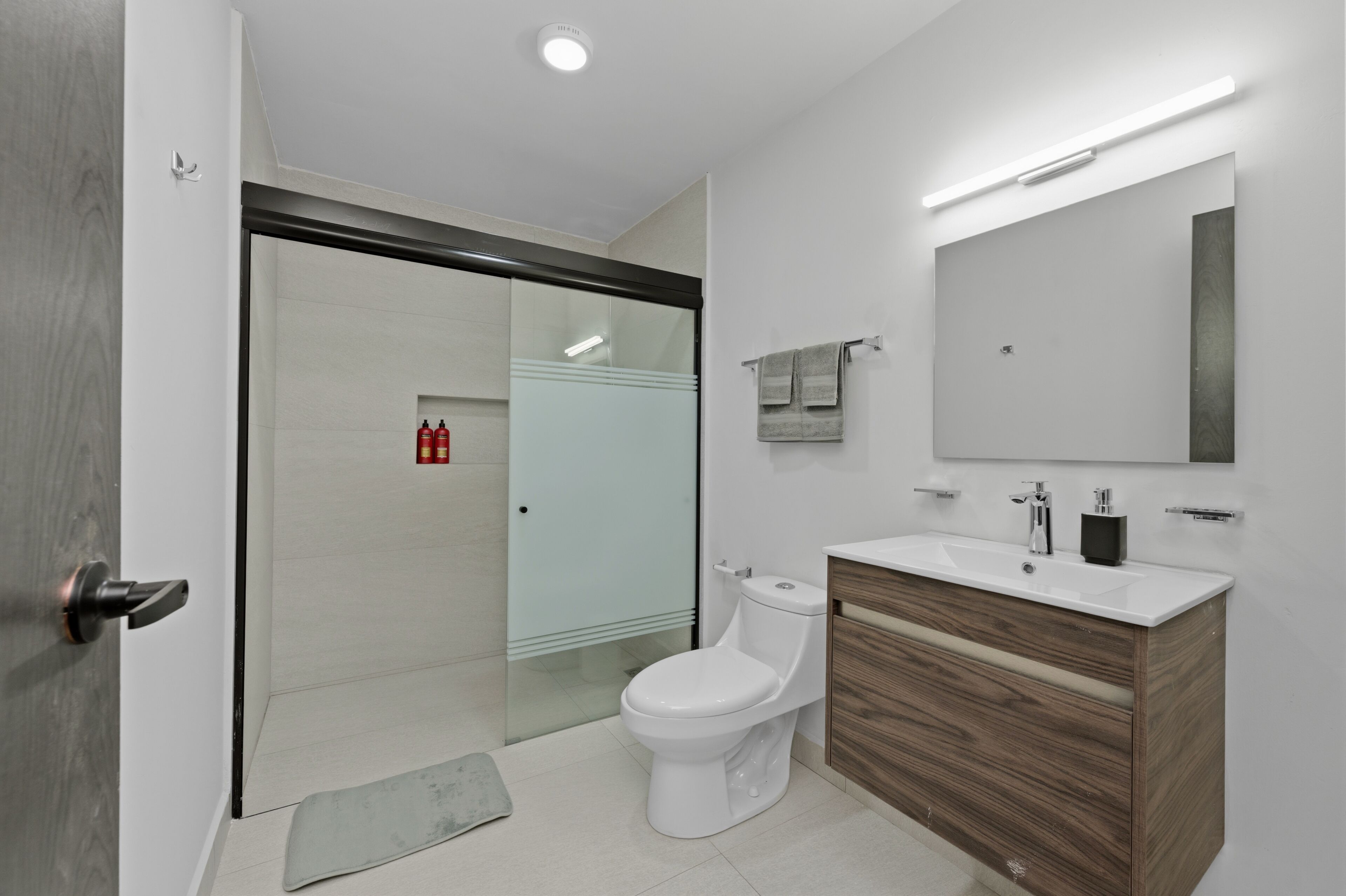 Towels, soap, toilet paper