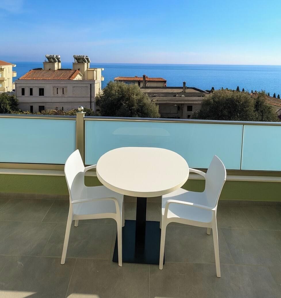 Junior-Suite, Balkon, Meerblick | Blick vom Balkon